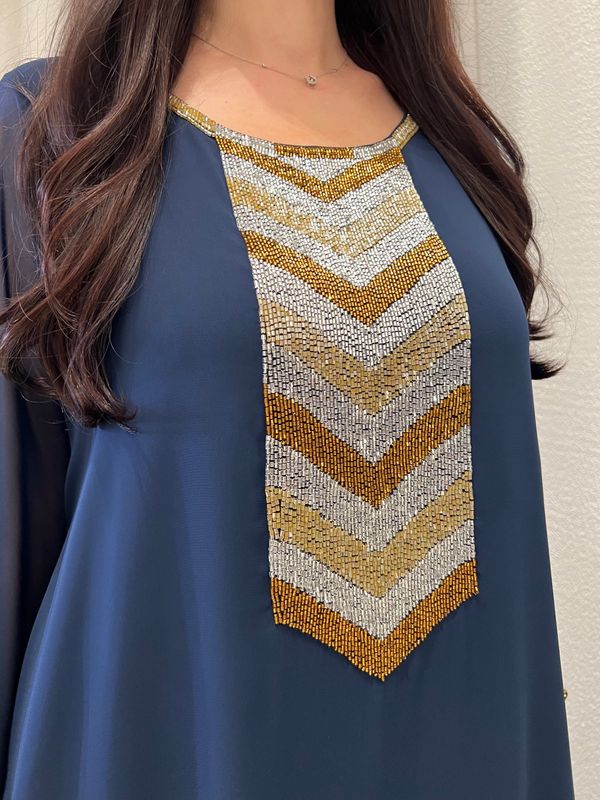 2 Pc Chiffon Handmade Embroidery